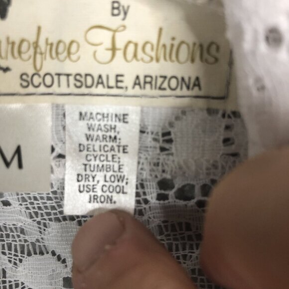 Vintage White Lace Skirt Set Womens Medium Fiary Feminine Victorian Western - Picture 9 of 16